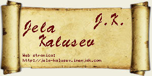 Jela Kalušev vizit kartica
